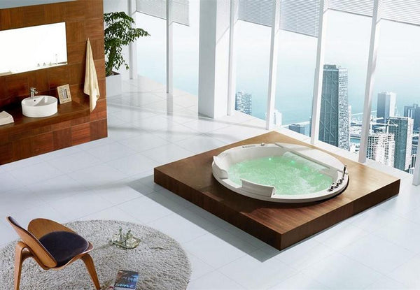 2 Pers. INDOOR XL Whirlpool 170x170 Austin 2 Badewanne Sonderpreis (ohne Schürze)