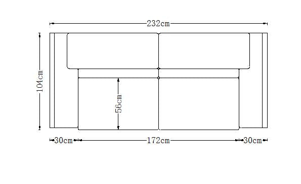 Designer XL Sofa Andrea 3-Sitzer Leder Couch Salottini Sonderpreis