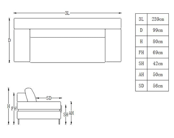 Designer Sofa Bormio XL 3-Sitzer Leder Couch Salottini Sonderpreis