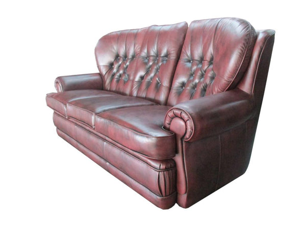 XL Chesterfield Sting Deluxe Sofagarnitur (3/2/1 oder 3/1/1) Ledergarnitur Salottini
