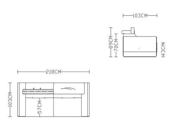 Designer XL Sofa Turin 3-Sitzer Leder Couch Salottini Sonderpreis