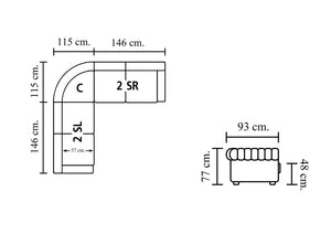 SOFORT LIEFERBAR Chesterfield Wohnlandschaft Ecksofa Marlow Leder Eckcouch Sonderpreis