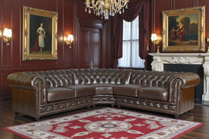 SOFORT LIEFERBAR Chesterfield Wohnlandschaft Ecksofa Marlow Leder Eckcouch Sonderpreis