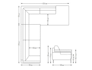 Traum Ecksofa Alba Leder Wohnlandschaft Eckcouch von Salottini Sonderpreis