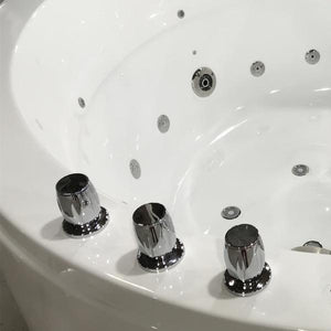 SOFORT LIEFERBAR 2 Personen INDOOR Whirlpool 170x170 Austin 2 Badewanne (schwarz/mit Schürze)