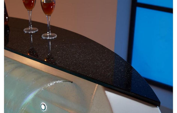 SOFORT LIEFERBAR 2 Personen INDOOR Whirlpool 170x170 Austin 2 Badewanne (schwarz/mit Schürze)