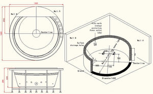 2 Personen INDOOR Whirlpool 155x155 Austin 2 Sonderpreis (mit Schürze) (WEIß)