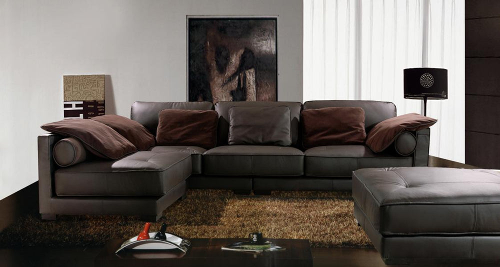 Edles Ecksofa Bartolo Wohnlandschaft Leder Eckcouch Sofa von Salottini