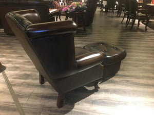 SOFORT LIEFERBAR Chesterfield Birmingham Ohrensessel Ledersessel SONDERPREIS Braun