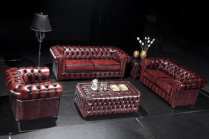 Chesterfield XL Ledertisch Bolton Tisch Couchtisch Salottini Sonderpreis