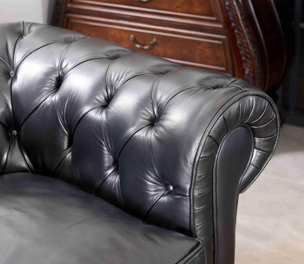 Luxus Chesterfield Sofagarnitur Bolton (3/2/1 oder 3/1/1) Ledergarnitur Sonderpreis