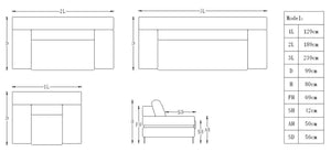 Sofagarnitur XL Bormio (3/2/1 oder 3/1/1) Leder Polstergarnitur Salottini Sonderpreis