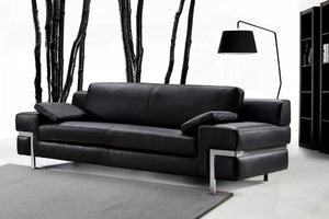 SOFORT LIEFERBAR XL Sofagarnitur Bormio 3/2/1 Leder Polstergarnitur SONDERPREIS schwarz