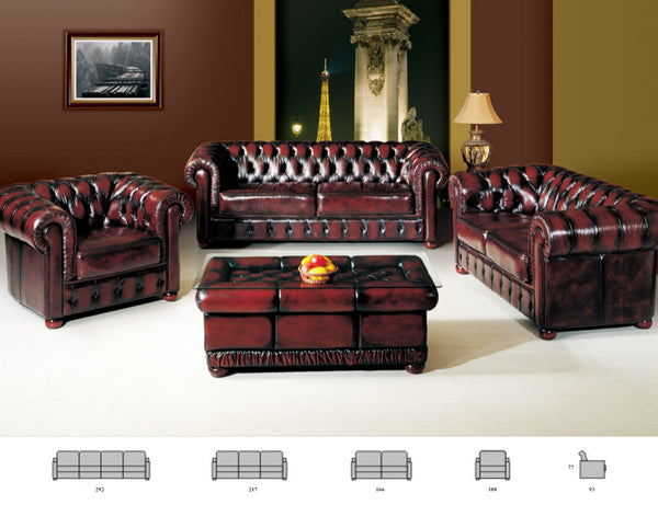 Chesterfield Ledertisch Cardiff Tisch Couchtisch Salottini Sonderpreis