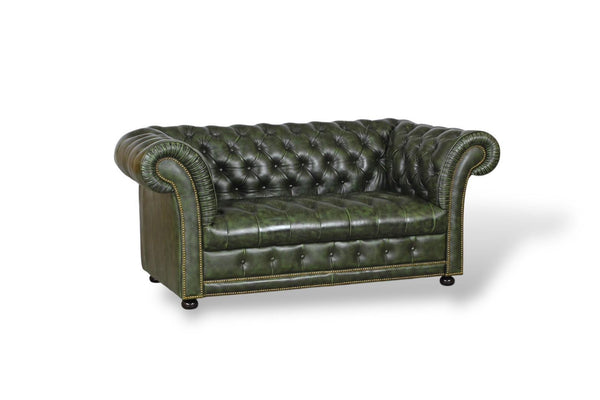 Edles Sofa Chesterfield 2-Sitzer Couch Winchester Deluxe Ledersofa Salottini braun