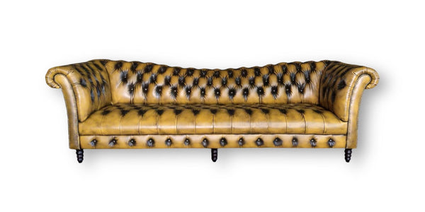 4er XL Sofa Chesterfield 4-Sitzer Couch Vincent Deluxe Ledersofa Salottini