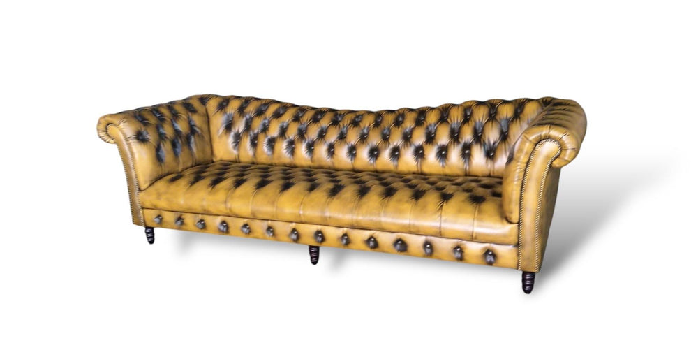 4er XL Sofa Chesterfield 4-Sitzer Couch Vincent Deluxe Ledersofa Salottini