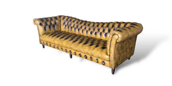 4er XL Sofa Chesterfield 4-Sitzer Couch Vincent Deluxe Ledersofa Salottini