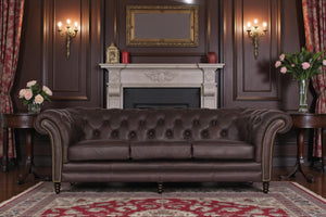 XL Sofa Chesterfield 4-Sitzer XXL Couch Themse Deluxe Ledersofa Salottini