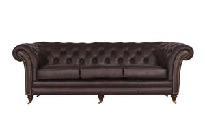 XL Sofa Chesterfield 4-Sitzer XXL Couch Themse Deluxe Ledersofa Salottini