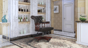 Chesterfield Bürostuhl "Captain I" Lederstuhl Stuhl Salottini Sonderpreis