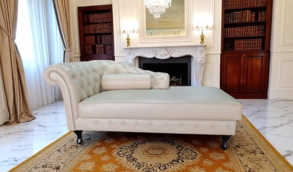Chesterfield Chaise Lounge Sofa Nottingham Leder Chaiselongue Salottini Liege