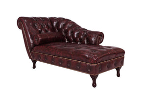 SOFORT LIEFERBAR Chesterfield Leder Chaise Lounge Sofa Dustin Chaiselongue Liege
