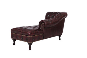 SOFORT LIEFERBAR Chesterfield Leder Chaise Lounge Sofa Dustin Chaiselongue Liege