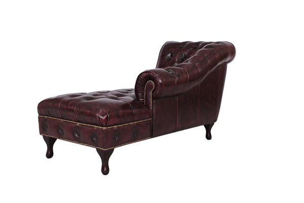 SOFORT LIEFERBAR Chesterfield Leder Chaise Lounge Sofa Dustin Chaiselongue Liege