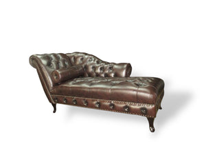 Chesterfield Leder Chaise Lounge Sofa Dustin Deluxe Chaiselongue Salottini Liege