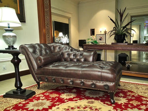 Chesterfield Leder Chaise Lounge Sofa Dustin Deluxe Chaiselongue Salottini Liege