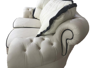 XL 3er Sofa Chesterfield 3-Sitzer Couch Dover Ledersofa Salottini Sonderpreis