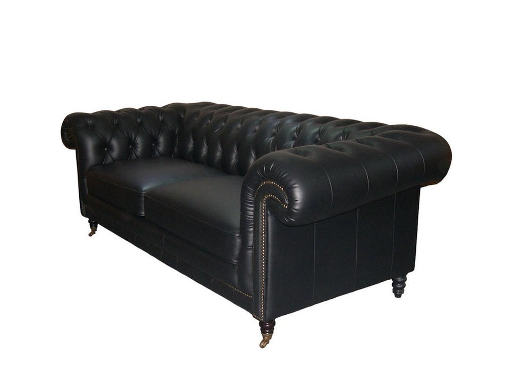 Traum Chesterfield Dunhill Deluxe Sofagarnitur (3/2/1 oder 3/1/1) Ledergarnitur Salottini (Rollen)