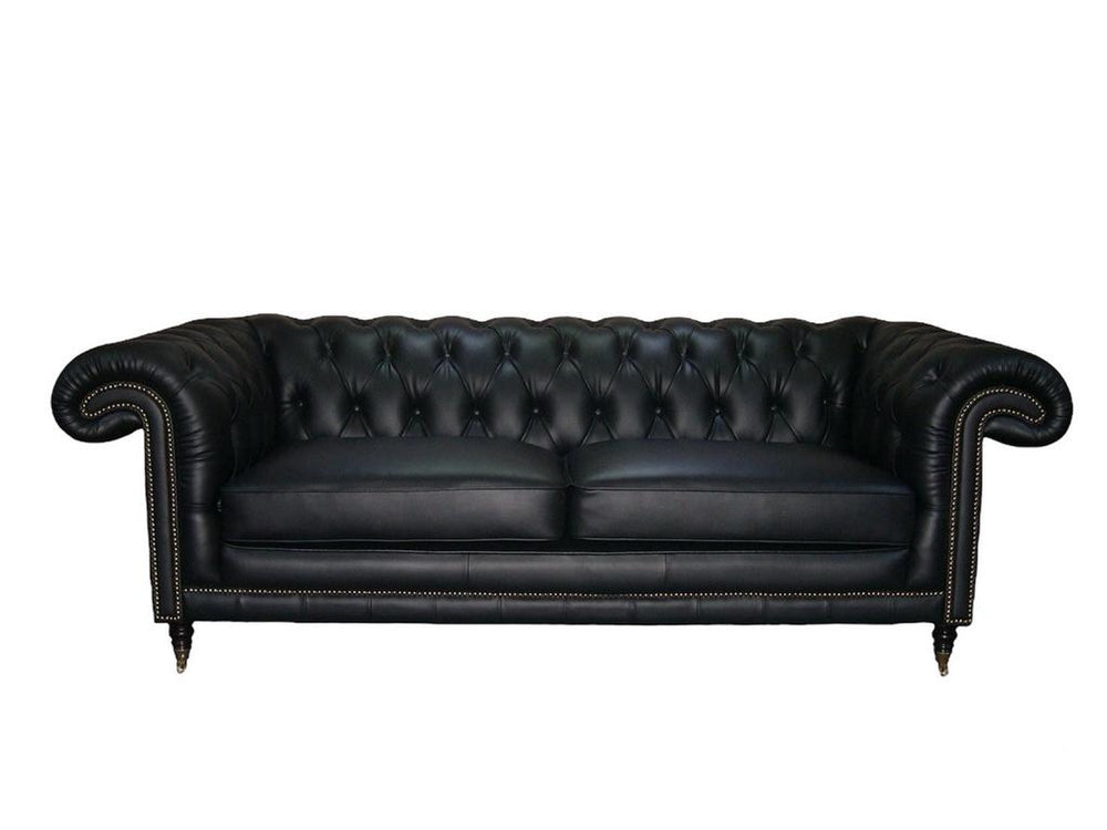 Traum Chesterfield Dunhill Deluxe Sofagarnitur (3/2/1 oder 3/1/1) Ledergarnitur Salottini (Rollen)