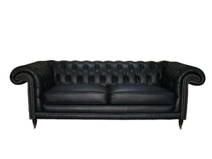 Traum Chesterfield Dunhill Deluxe Sofagarnitur (3/2/1 oder 3/1/1) Ledergarnitur Salottini (Rollen)