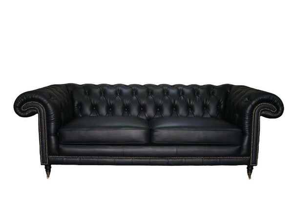 Traum Chesterfield Dunhill Deluxe Sofagarnitur (3/2/1 oder 3/1/1) Ledergarnitur Salottini (Rollen)
