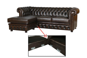 SOFORT LIEFERBAR Chesterfield Springfield Ecksofa Leder Eckcouch Sonderpreis
