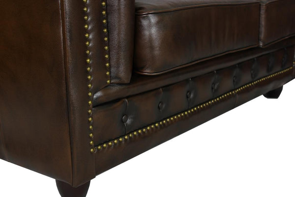 XL Chesterfield Wohnlandschaft Ecksofa Arsenal Leder Eckcouch Salottini Sonderpreis