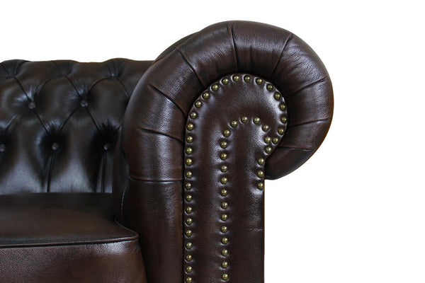 XL Chesterfield Wohnlandschaft Ecksofa Arsenal Leder Eckcouch Salottini Sonderpreis