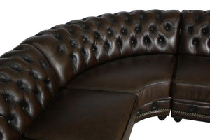 SOFORT LIEFERBAR XL Chesterfield Ecksofa Arsenal Deluxe Eckcouch WO Brown