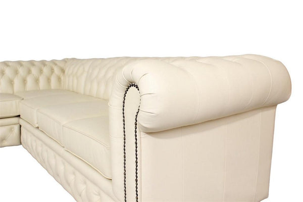 SOFORT LIEFERBAR! XL Chesterfield Greenfield Wohnlandschaft Ecksofa Leder Sonderpreis