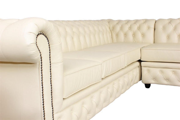 SOFORT LIEFERBAR! XL Chesterfield Greenfield Wohnlandschaft Ecksofa Leder Sonderpreis