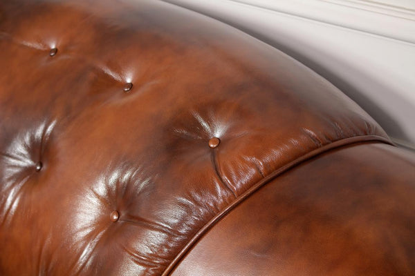 Luxus Chesterfield Oriental XL Ecksofa Wohnlandschaft Leder Braun Eckcouch Sonderpreis