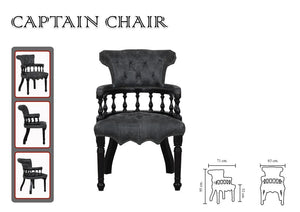 Chesterfield Stuhl "Captain II" Esszimmerstuhl Lederstuhl von Salottini Sonderpreis