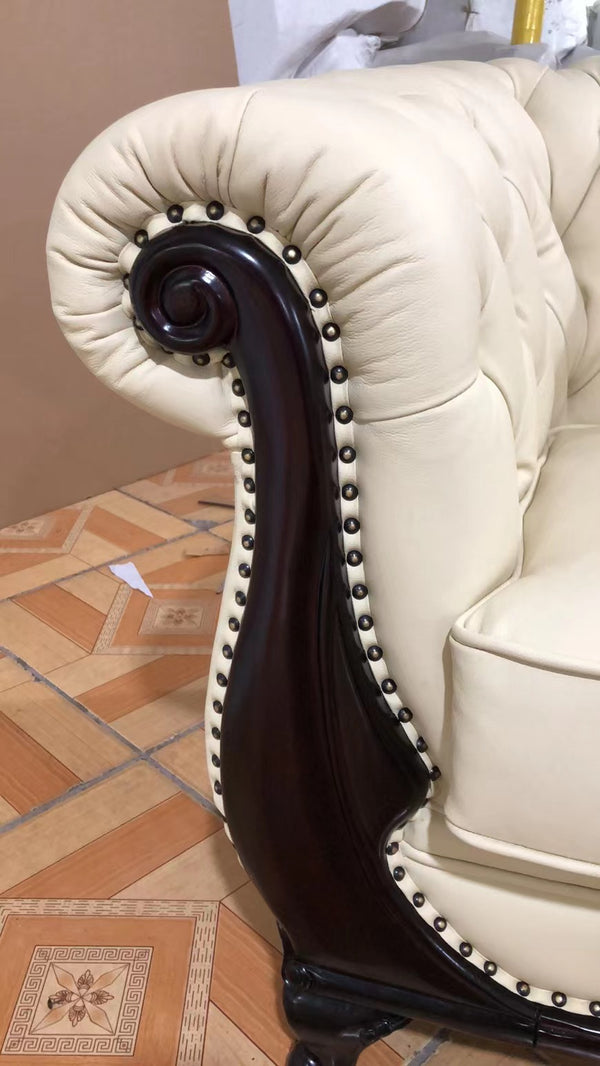 Traum Chesterfield Manchester Sofagarnitur (3/2/1 oder 3/1/1) Ledergarnitur Salottini Sonderpreis