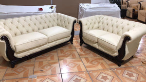 Traum Chesterfield Manchester Sofagarnitur (3/2/1 oder 3/1/1) Ledergarnitur Salottini Sonderpreis