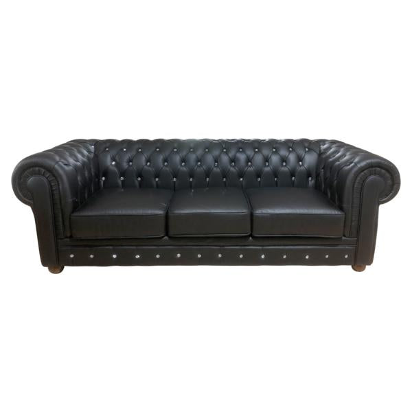 Luxus Chesterfield Newcastle XL Sofagarnitur (3/2/1 oder 3/1/1) Ledergarnitur Sonderpreis