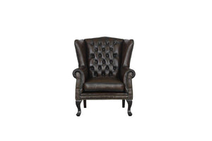 SOFORT LIEFERBAR Chesterfield Ohrensessel Dunhill Deluxe Ledersessel & Hocker Salottini