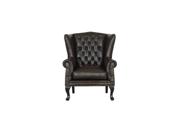 SOFORT LIEFERBAR Chesterfield Ohrensessel Dunhill Deluxe Ledersessel & Hocker Salottini