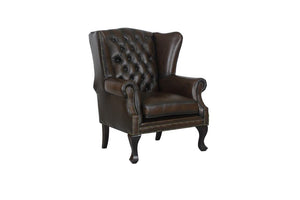 SOFORT LIEFERBAR Chesterfield Ohrensessel Dunhill Deluxe Ledersessel & Hocker Salottini